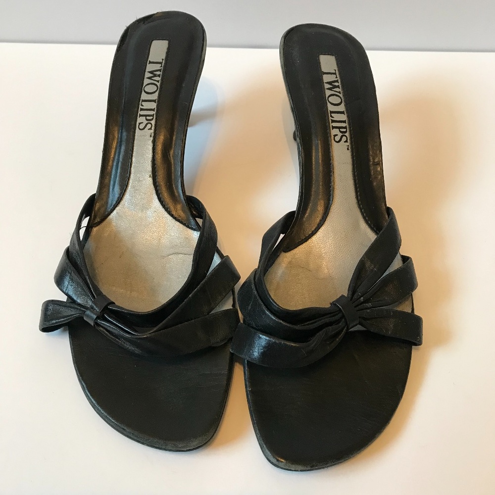 Black Kitten Heels/Sandals